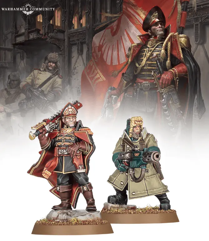 Preview de las figuras de Ciaphas Cain y Jurgen