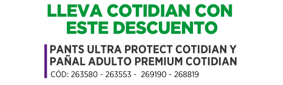 PANTS ULTRA PROTECT Y PAÑALES ADULTO PREMIUM con código: 263580 - 263553 - 268190 - 268819